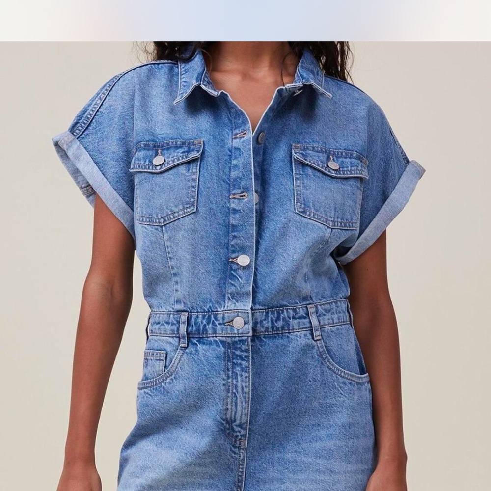 Women's Blue Denim Jumpsuit